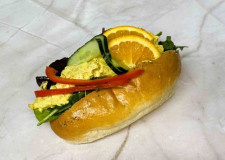 Mjuk baguette kyckling